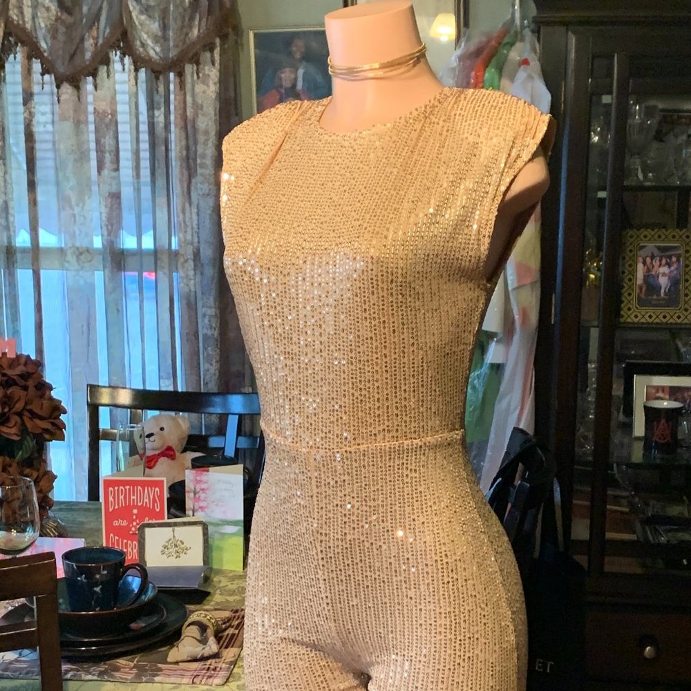CATALINA JUMPSUIT-Champagne Colored